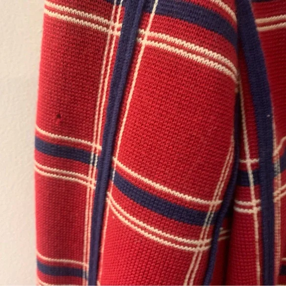 Vintage Sportif Plaid Check Collared Military Blazer Jacket - Picture 10 of 13